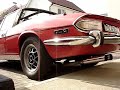 Standard Stag V8 firing up and revving....