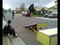 skater falls off ramp skater falls off ramp