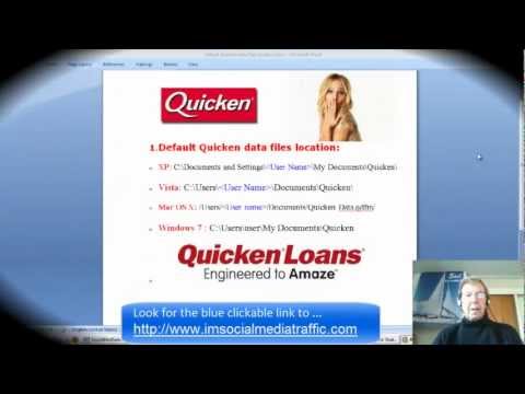 how to locate quicken data file