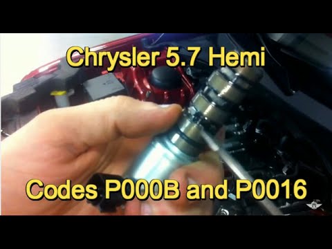 2012 Chrysler 300 5.7 liter oil control valve replacement, codes P000B and P0016