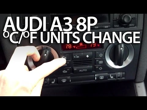 How to change temperature units in Audi A3 8P Climatornic (DIS, FIS, celsius, fahrenheit)