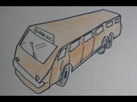 how to draw school bus