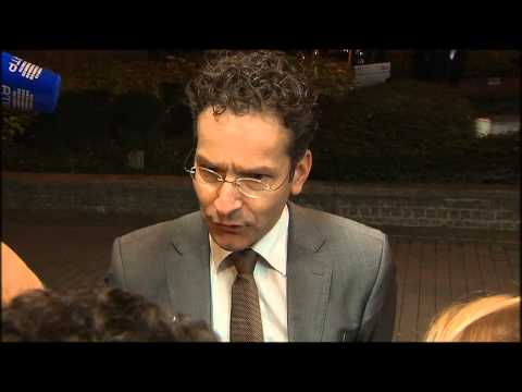 Arrival and doorstep by Eurogroup President Dijsselbloem (17 December 2013)
