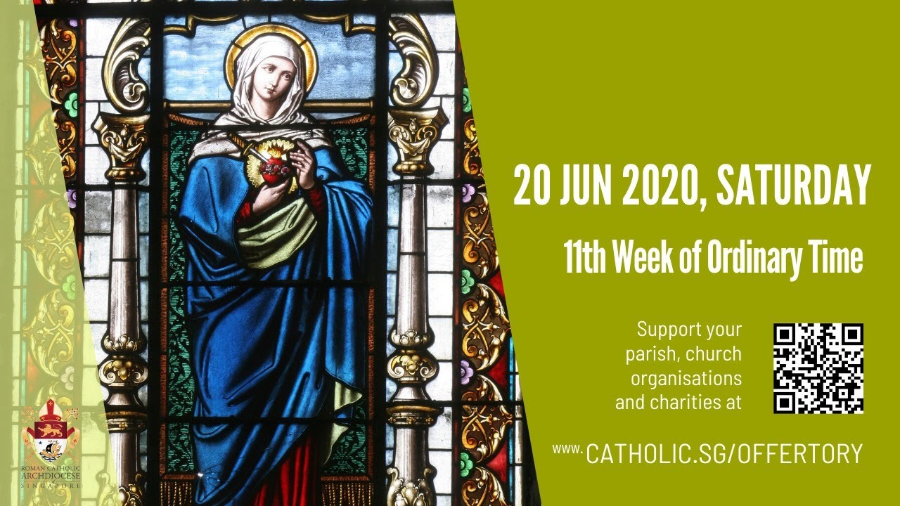 Catholic Mass Today Online Saturday 20th June 2020 at Archdiocese of Singapore