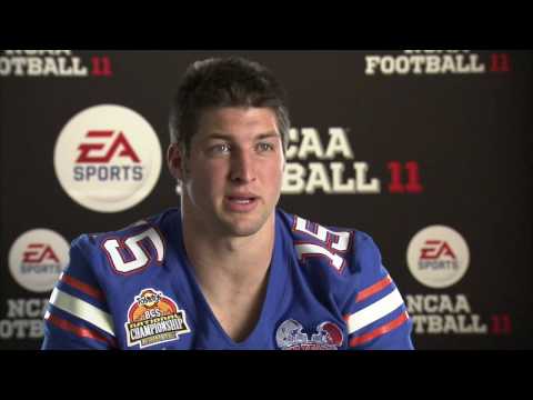 Picture from Tim Tebow named as NCAA Football 11 cover athlete