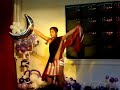 an igorot in an invented dance steps during the pagent in korea,nervouse but did manage to play till the last sounds