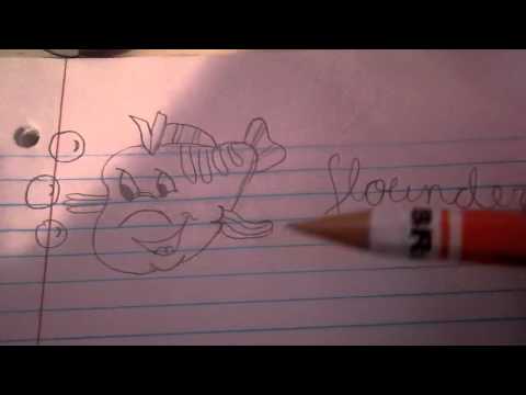 how to draw flounder