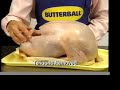 Uncomfortable woman teaches how to cook a turkey