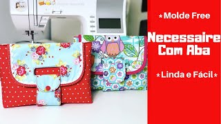 DIY Necessaire com Aba - Free Pattern - English Subtitles - DIY Cute Pouch❤️