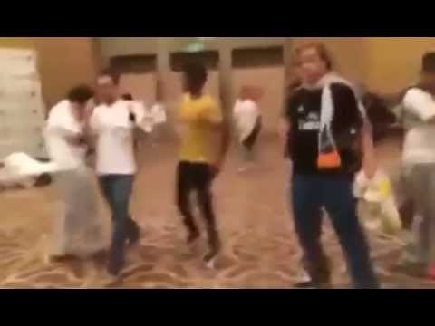 The reaction to Ramos' goal at the Four Seasons Hotel in Saudi Arabia