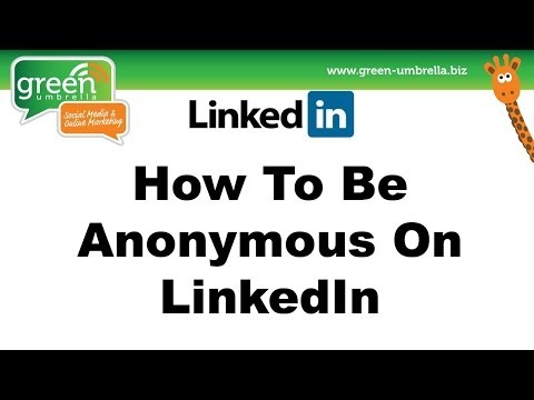 how to anonymous linkedin