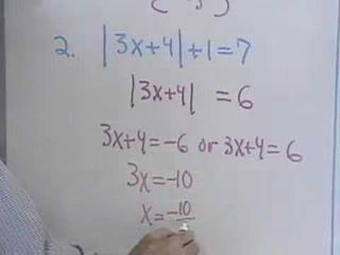 how to solve equations that involve absolute value