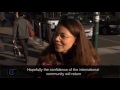 on the streets of rome, although residents were sceptical of silvio berlusconi's resignation they hoped would lead to more support for italy from the international community.