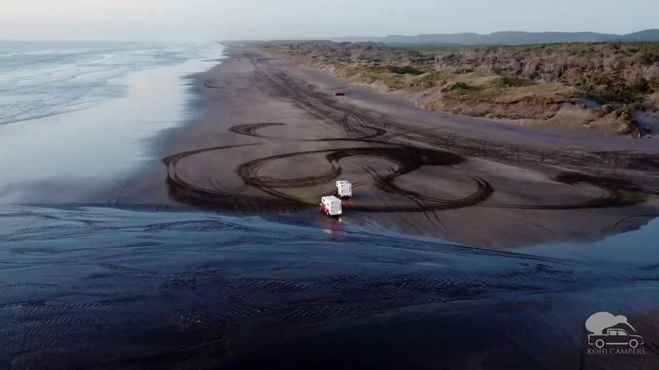 Cruising NZ Beaches with the 600ATV Slide-On Campers - Kohi Campers