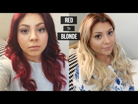 how to dye auburn hair blonde
