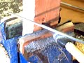 Carving a string groove in a Longbow nock Carving a string groove in a Longbow nock