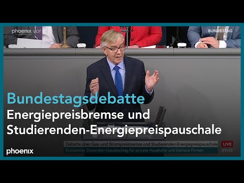 Bundestagsdebatte zur Bremse für Energiepreise und Studierenden-Energiepreispauschale am 01.12.22
