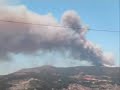 Arde o Morrazo co lume forestal....