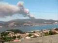 Arde o Morrazo co lume forestal....