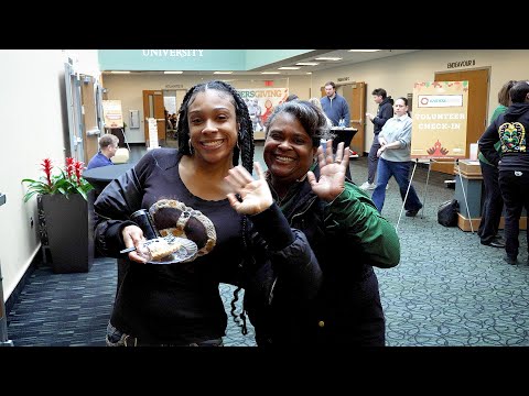Video thumbnail: Wright State’s annual Raidersgiving draws hundreds