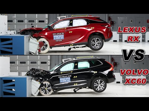 2023 Volvo XC60 vs 2023 Lexus RX – Luxury midsize SUV Crash Test