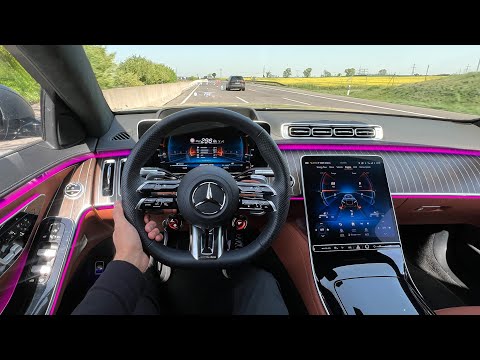 +300 AUTOBAHN Mercedes S63 AMG POV DRIVE!???? NEW 2025 802 HP V8 HYBRID!