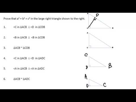 how to prove pythagorean theorem using similar triangles