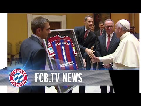 Der FC Bayern zu Besuch bei Papst Franziskus Der FC Bayern zu Besuch bei Papst Franziskus