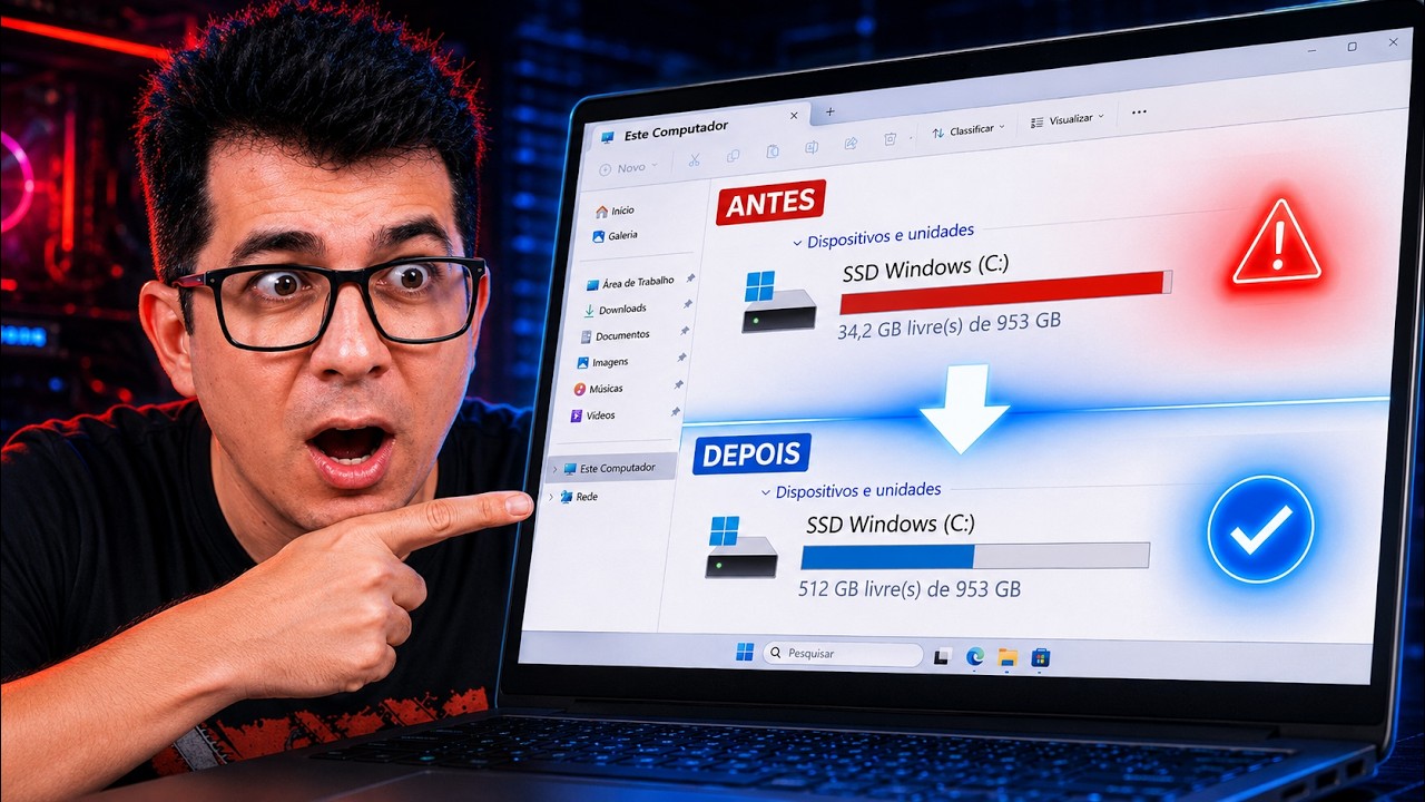 😱O Windows 11 Está Comendo seu SSD! Libere MUITO Espaço AGORA!