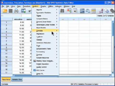 how to perform linear regression in spss