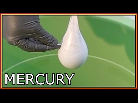 Massive MERCURY-FILLED Water Balloon - Popped (slow motion Hg)