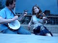 kari and i, playing after the rest of the band went back to work.