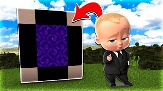 How To Make a Portal to the BABY BOSS Dimension in MCPE (Minecraft PE)