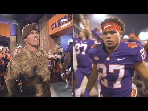 Clemson Football || Father returns from Afghanistan to surprise son before a game