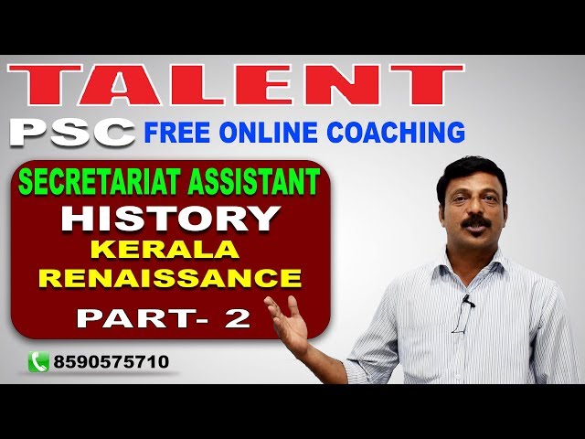 KERALA PSC | Talent Academy | Secretariat Assistant | HISTORY SPECIAL | KERALA RENAISSANCE - 2