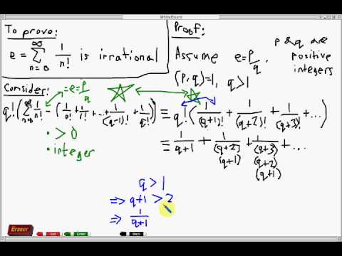 how to prove e is irrational