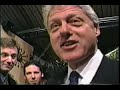 bill clinton allowed his erstwhile business partner peter f pauol, hillary's $1.5 million plus contributor to her 2000 senate campaign, to video tape bill's description of his first business as a teen, selling his comic book collection, while calista flockhart looks on at fundraiser in los amgeles, feb, 2000.