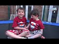 First weekend of the spring with the trampoline up. Harry, Charlie and Jasper love playing on the trampoline but Popcorn in particular.