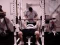 Varsity House - Fullback hits 500lb Reverse Band Bench Press