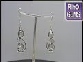 Silver Rainbow moon stone earring By Riyo Gems India
