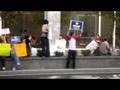 Obama supporters hold protest outside Palin rally