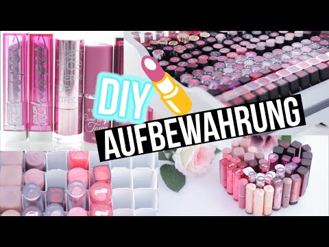 DIY Makeup Aufbewahrung Lippenstift - STORAGE BEAUTY HACKS