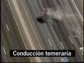 car accident on a highway man flies out of the car