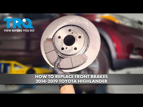 how to replace front brakes 2014 2019 toyota highlander