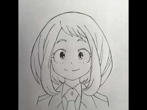 video-linktoworks-How to draw Uraraka (My Hero Academia) - YouTube