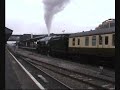 Steam. 35028 Clan Line & other heavy trains. Reading station Oct 09