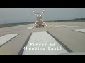 This runway was closed for 3 days for maintenance work, but I had work I needed to get done out there, so I stole the oppertunity to get my work done during the short, rare period the runway was closed during the daytime.I took my HD camcorder out when I was working on the Runway, and had some spare time to shoot some interesting and very rare footage of Dulles' longest Runway.In this video you will see the entire length of the Runway from both ends, as well as some of the adjacent Taxiway Quebec, and some aircraft landing on Runway 1C.In this case, aircraft are seen 50-75 feet off the ground, about 1000 feet from the end of Runway 1C.Top speed reached was 50 MPH and is noted in the video until points where I must slow down (also noted). The centerline is 1 yard thick, and the Runway itself it 2 miles long in a vast open space, which is why 50 MPH feels like 20 MPH.Watch closely for objects in the distance as well. 3 Control Towers are visible, as well as planes landing on R/W 1R and 1 C (planes landing on 1C are close, 1R is 1-3 miles away depending upon where current location on 12/30); the Main Terminal and the one of the daily parking garages is visible with mobile lounges driving past.