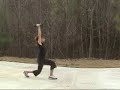 Overhead Dumbbell Walking Lunge