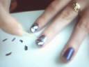Broken Discoball - nail decoration using aluminium foil Broken Discoball - nail decoration using aluminium foil