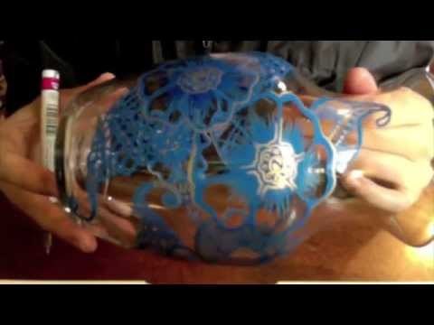 how to paint a glass vase